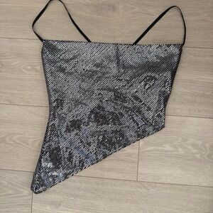 Superdown Black Sequin Camisole